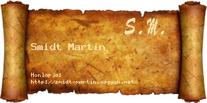 Smidt Martin névjegykártya